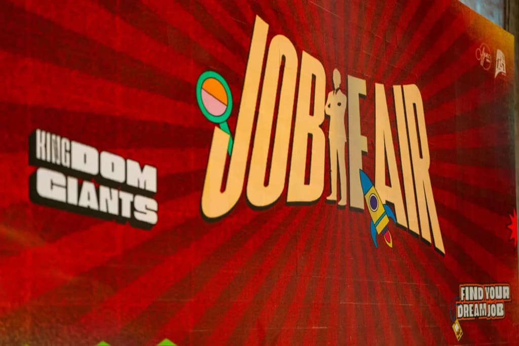 Job Fair banner: Kingdom Giants — find your dream job